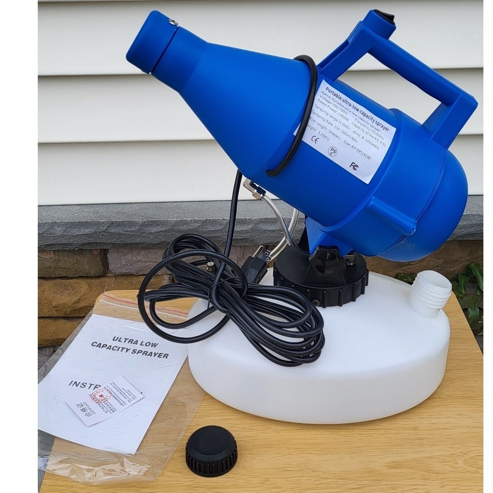 Portable Ultra-Low Capacity Sprayer 1400W Electric ULV Cold Fogger 4.5L Blue